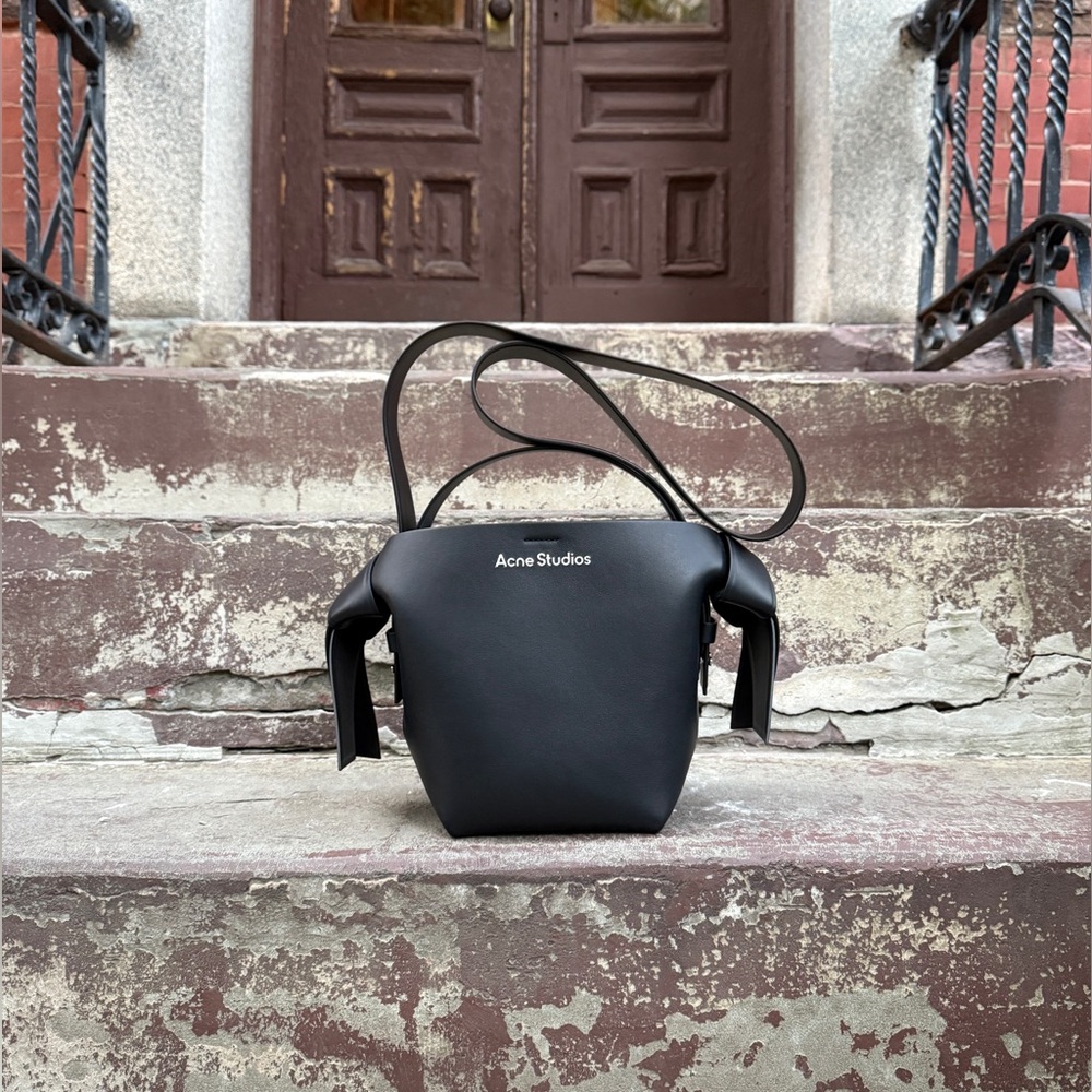 Acne Studios Musubi Mini Shoulder Bag – Black Leather – New